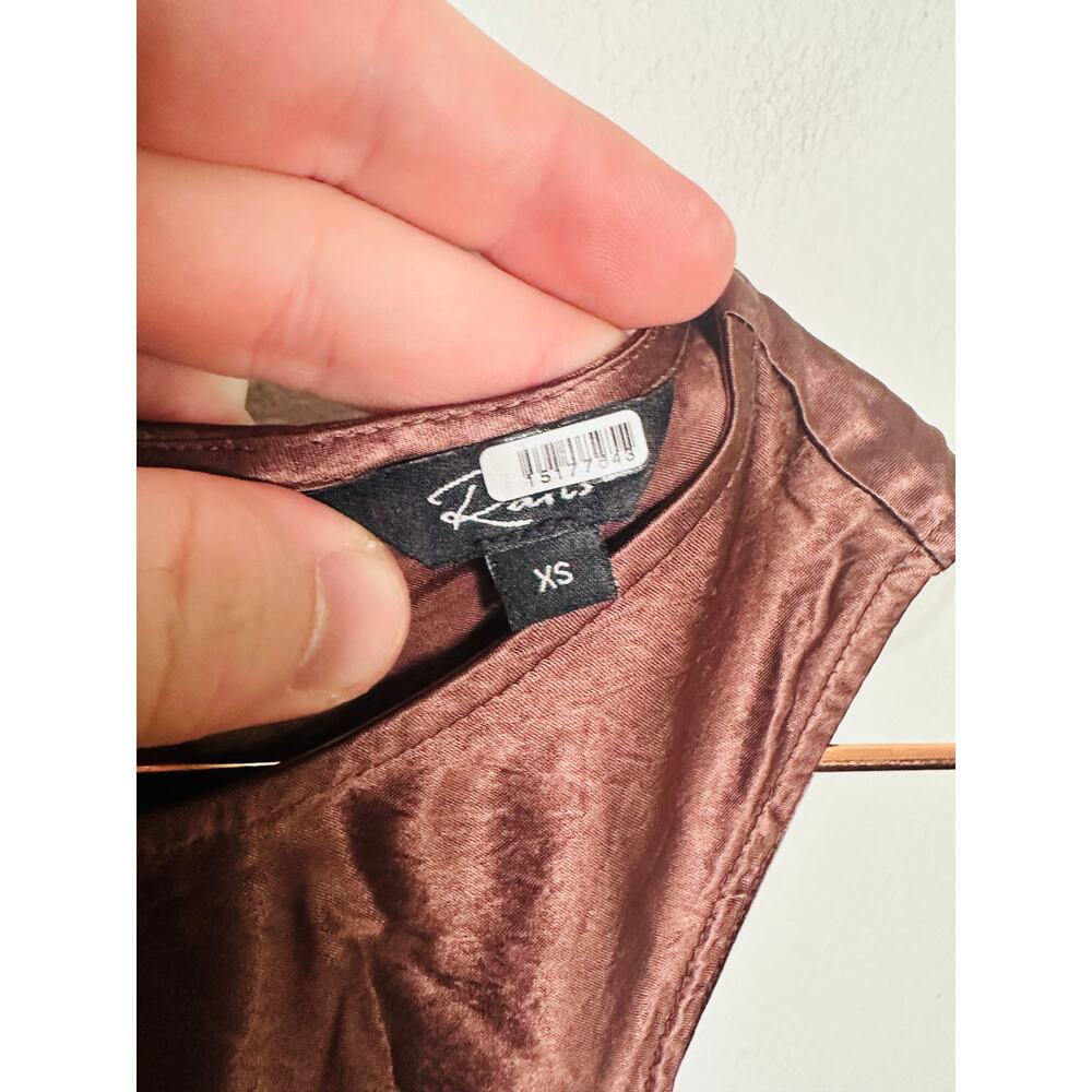 RAILS Women's Brown Satin Gabriella Sleeveless Slip Style Midi Dress Size XS - Picture 7 of 12